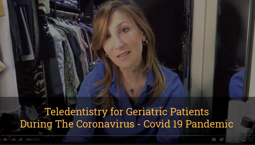 Teledentistry for Geriatric Patients During the Coronavirus Covid 19 Pandemic