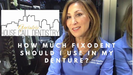 how much fixodent in denture