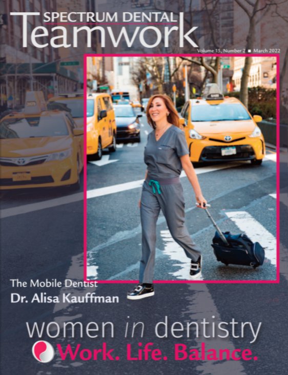 women in dentistry march 2022 cover with Dr. Alisa Kauffman
